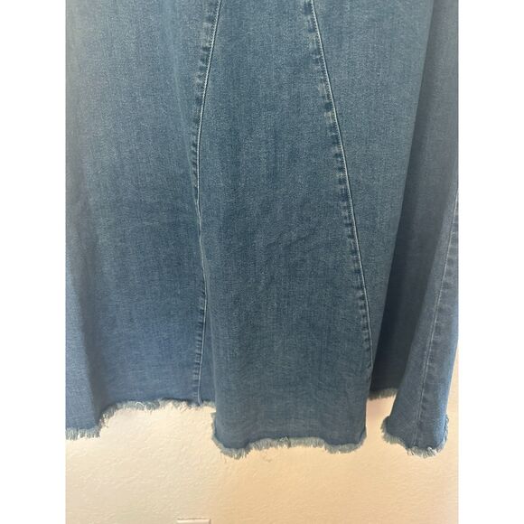 Show Me Your MuMu Blue Denim Maxi Skirt with Front Slit - Picture 8 of 12